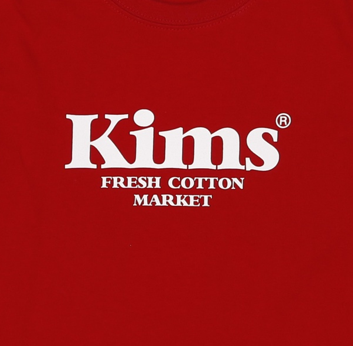 킴스 프레시 코튼 마켓(KIMS FRESH COTTON MARKET) (Unisex) Kims Bam Logo Tee Red F
