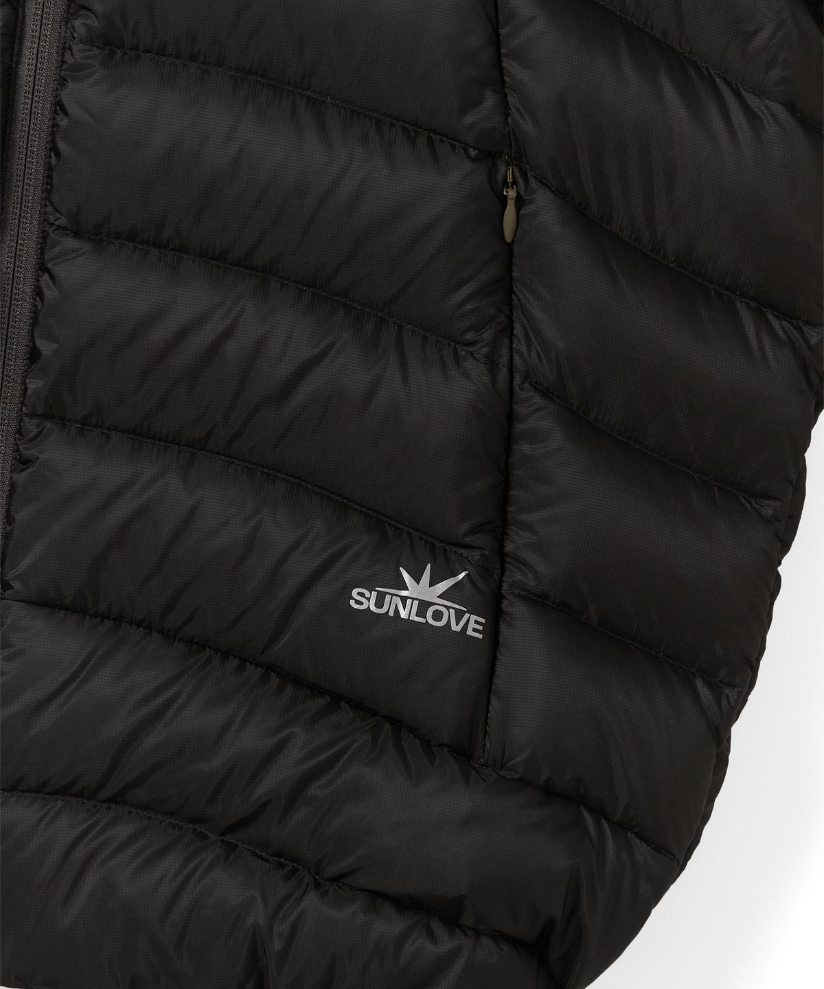 썬러브투어(SUNLOVETOUR) Hooded Fly Light Down Jacket Charcoal