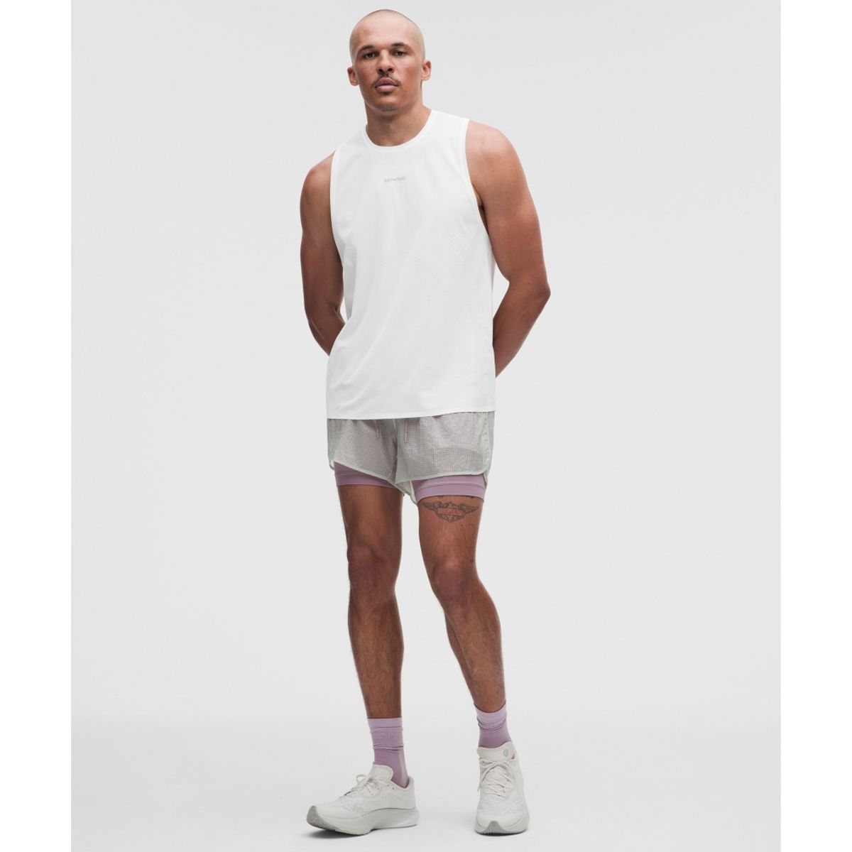 룰루레몬(LULULEMON) 멘즈 패스트 앤 프리 싱글릿 *레이스 렝스  WHT