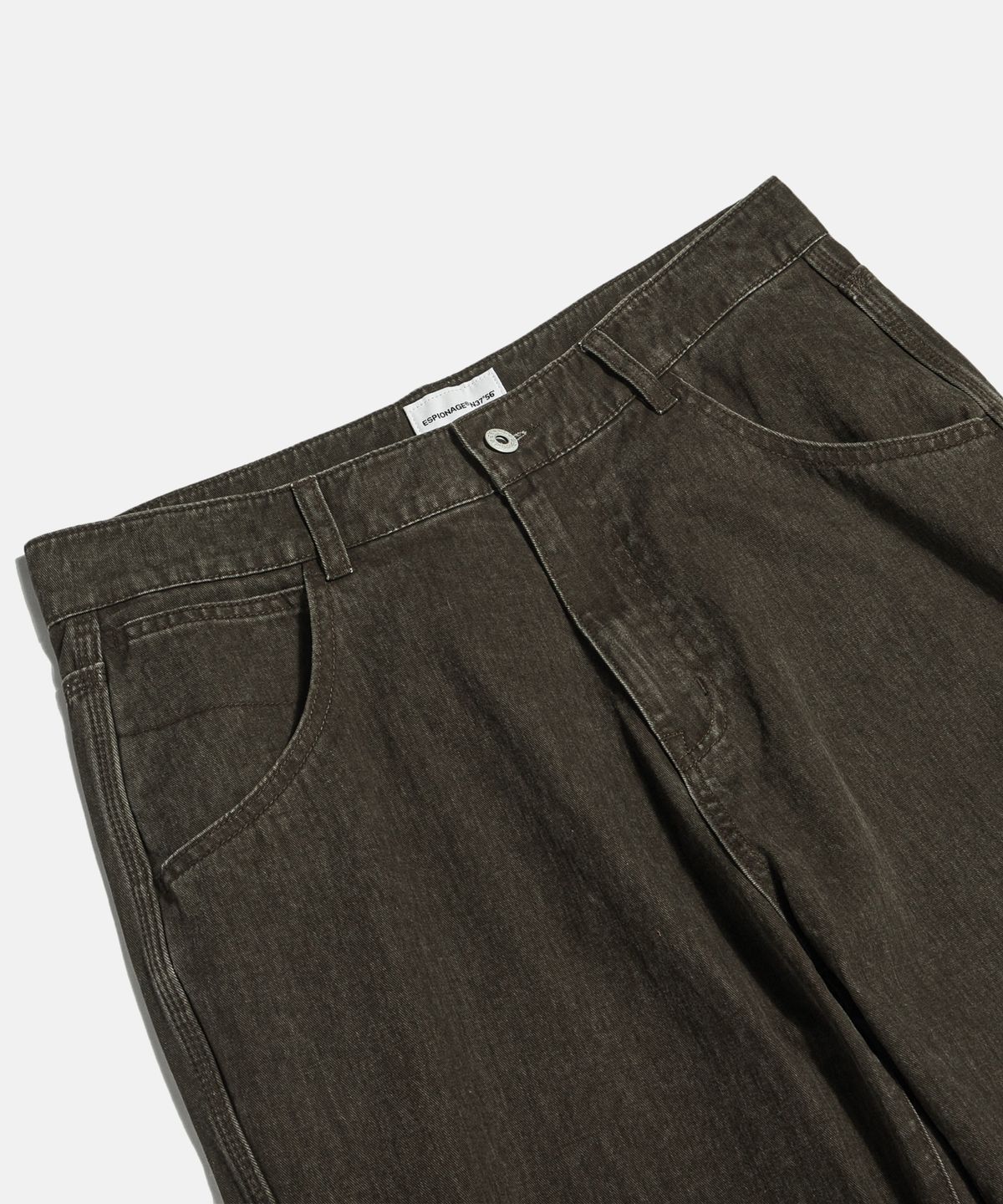 에스피오나지(ESPIONAGE) Vintage Cotton Painter Pants Washed Mocha