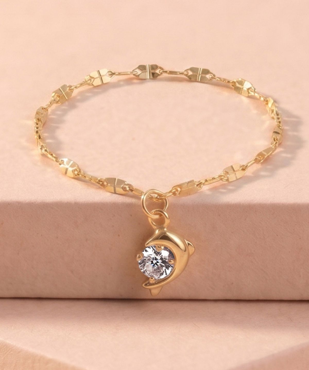 엘렌쥬얼리(HELENE JEWELRY) 14K 18K 돌핀 랩 다이아몬드 클로버 체인 금 반지