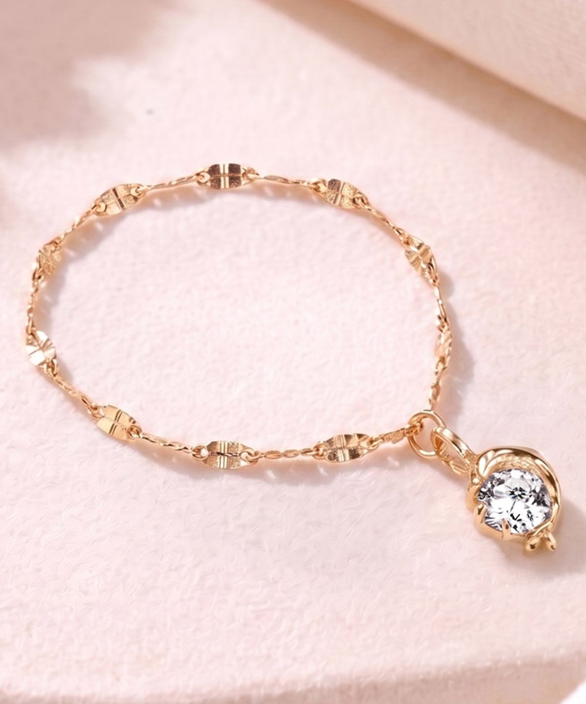 엘렌쥬얼리(HELENE JEWELRY) 14K 18K 돌핀 랩 다이아몬드 클로버 체인 금 반지