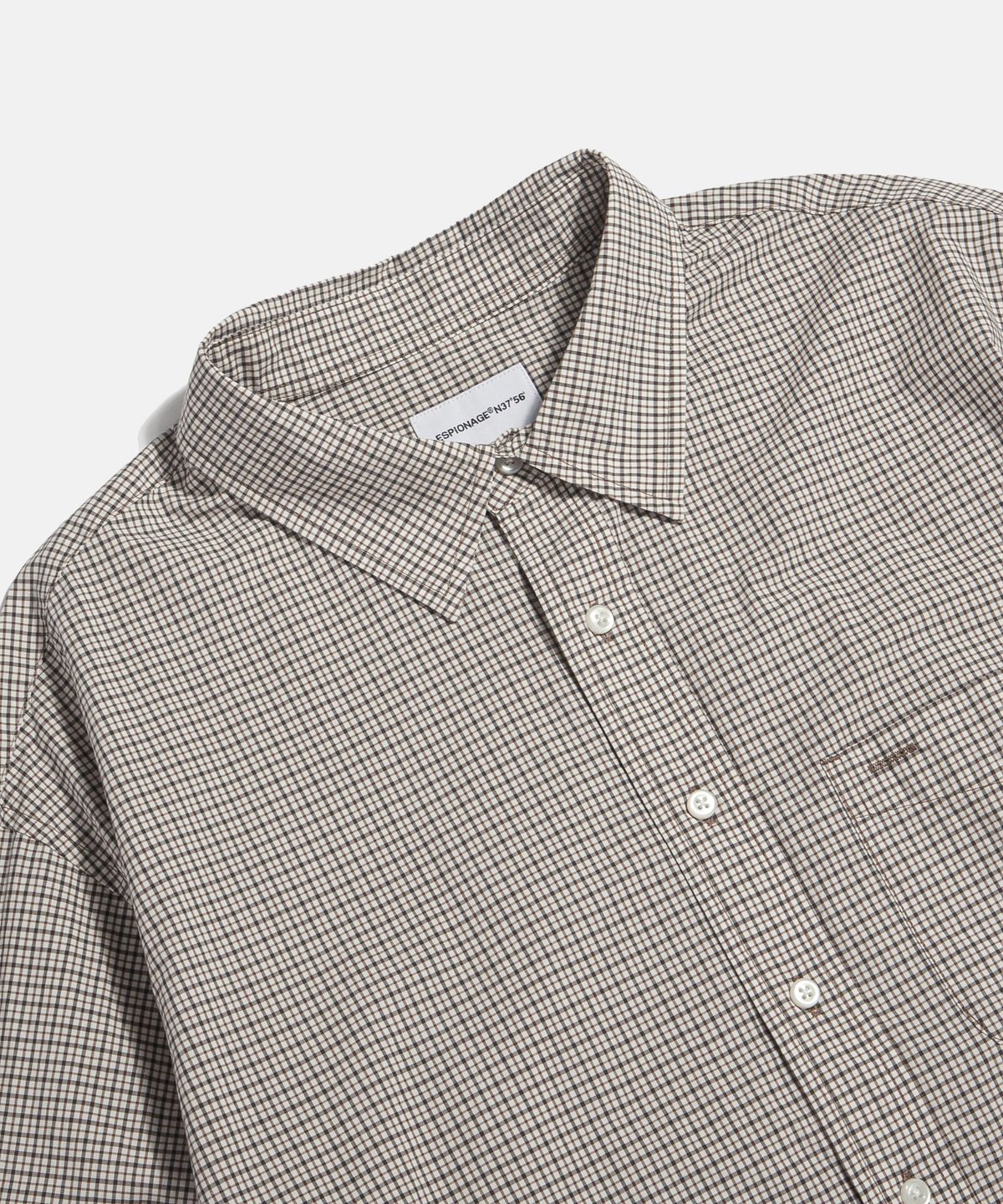 에스피오나지(ESPIONAGE) Multi Check Comfort Shirt Ivory