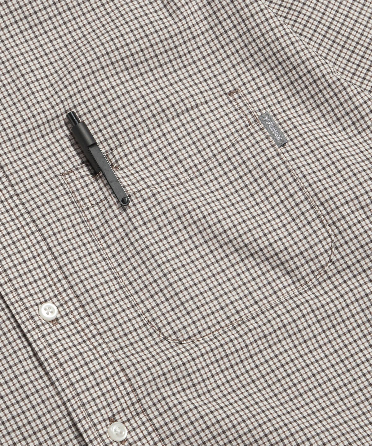 에스피오나지(ESPIONAGE) Multi Check Comfort Shirt Ivory