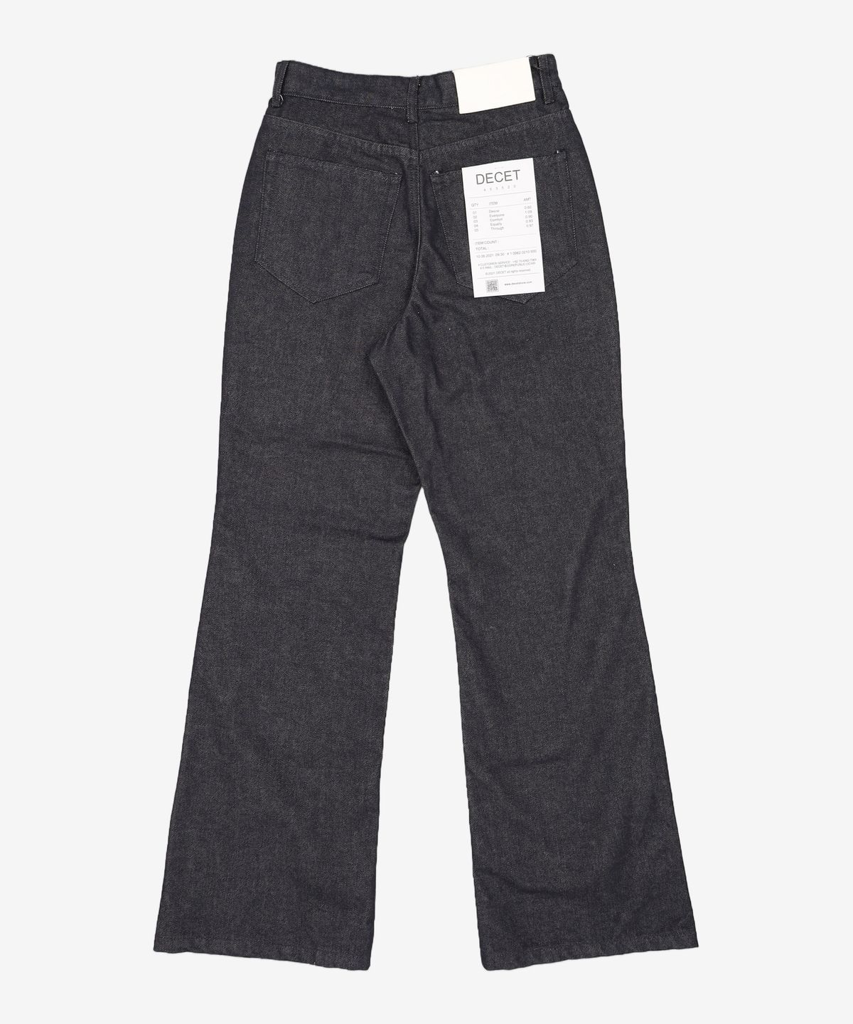데케트(DECET) Loose Flared Jeans DCPT066Black 26