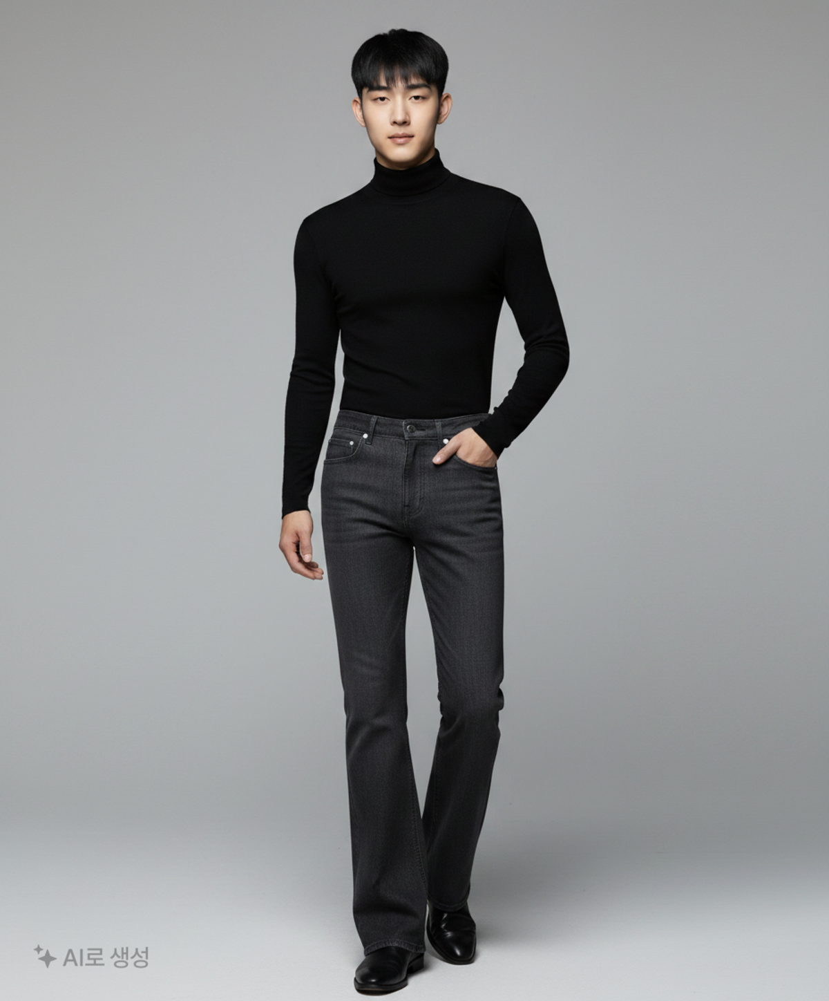 데케트(DECET) Loose Flared Jeans DCPT066Black 26