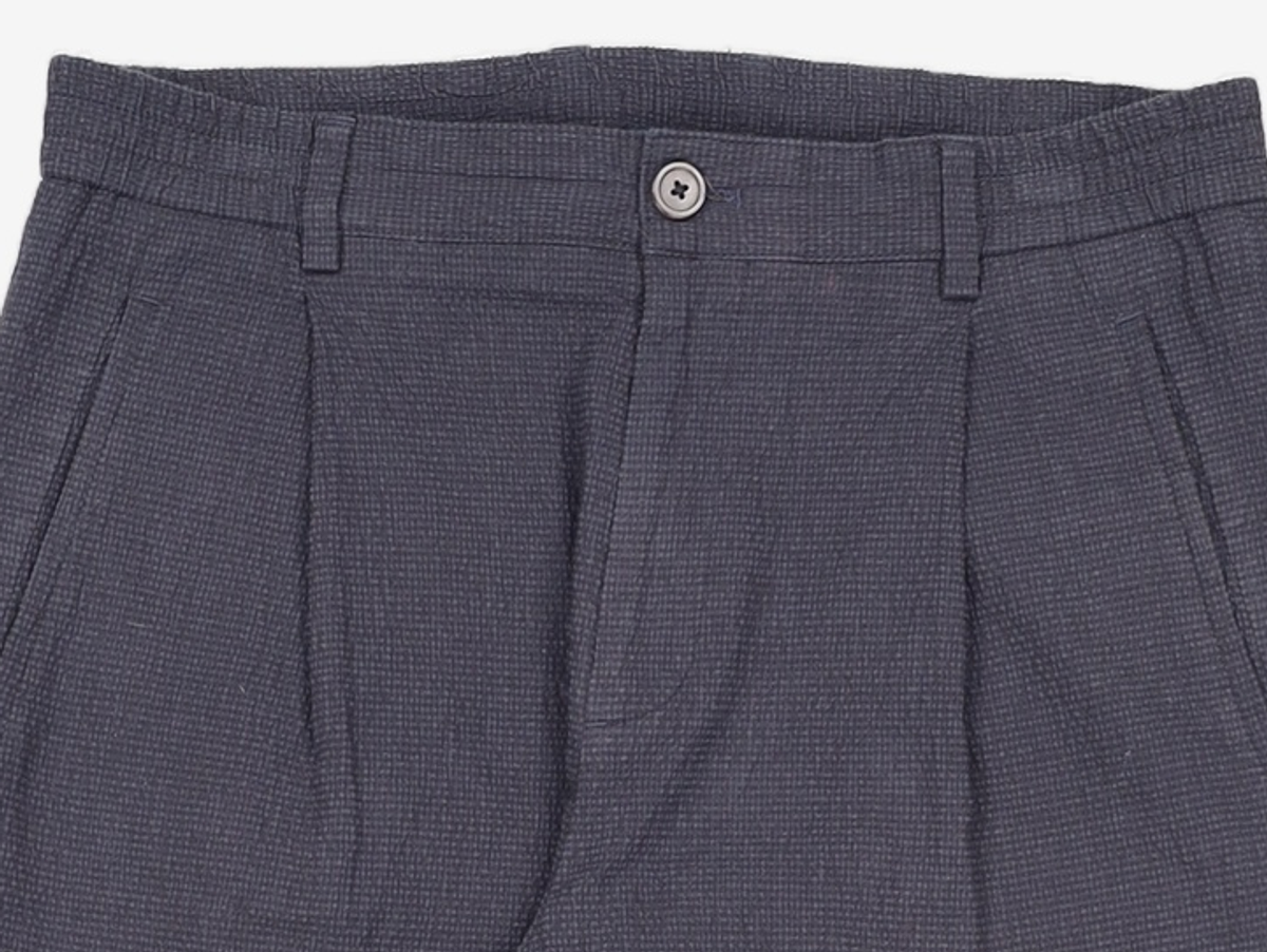 커스텀멜로우(CUSTOMELLOW) [아울렛 전용] seersucker check pattern pants_C9PAM21414GYX 82-92