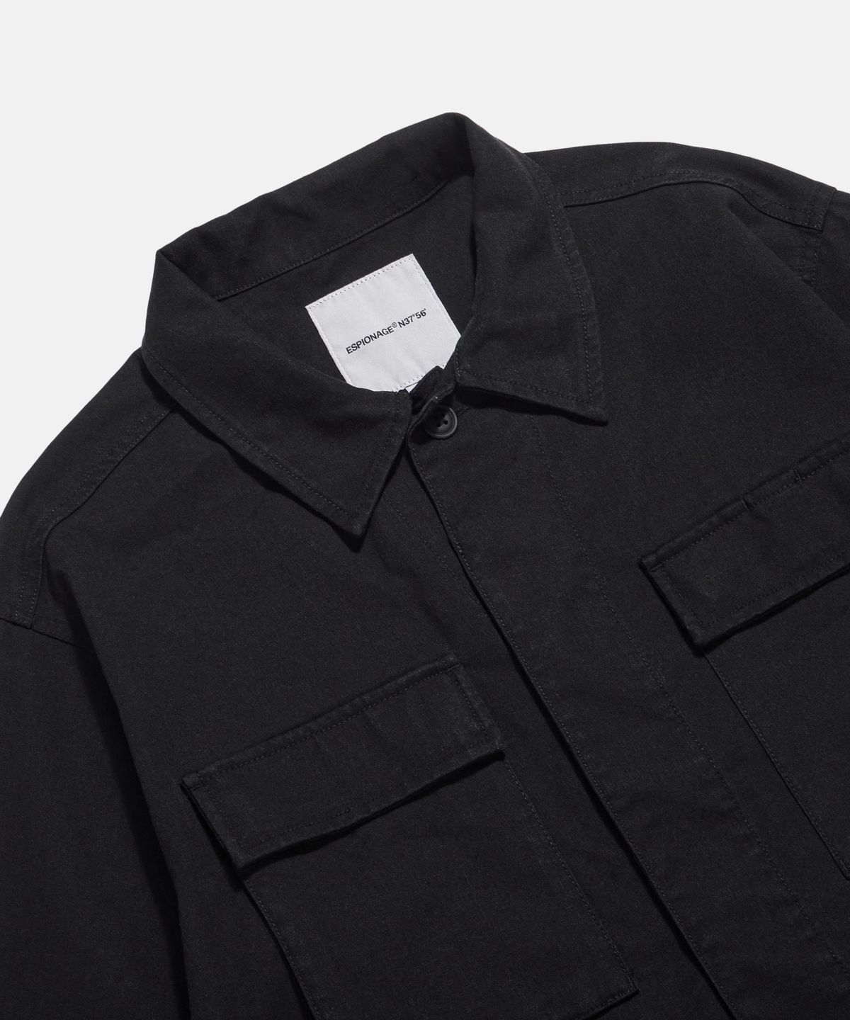 에스피오나지(ESPIONAGE) Draped Nep BDU Army Jacket Black