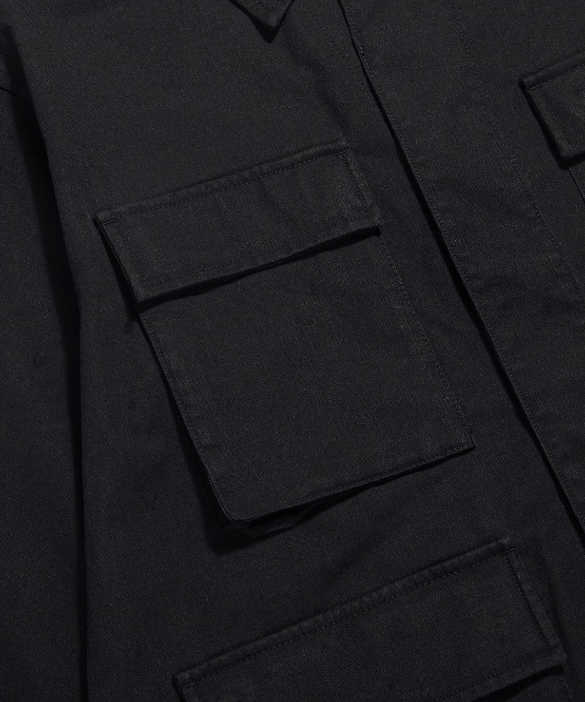 에스피오나지(ESPIONAGE) Draped Nep BDU Army Jacket Black