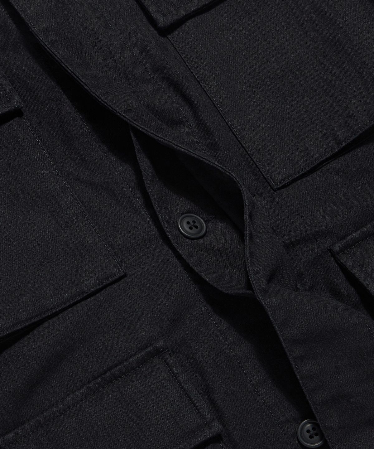 에스피오나지(ESPIONAGE) Draped Nep BDU Army Jacket Black