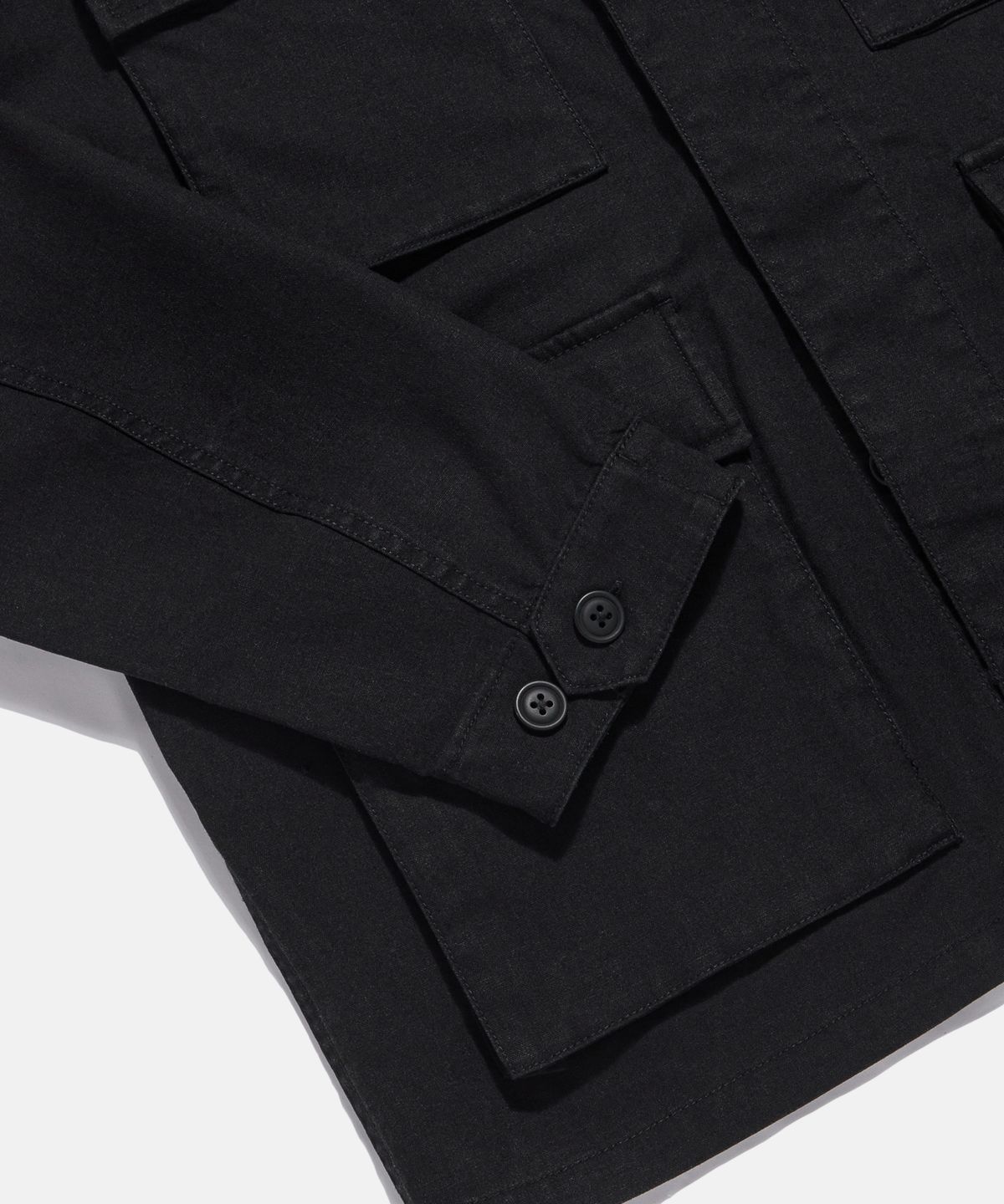 에스피오나지(ESPIONAGE) Draped Nep BDU Army Jacket Black