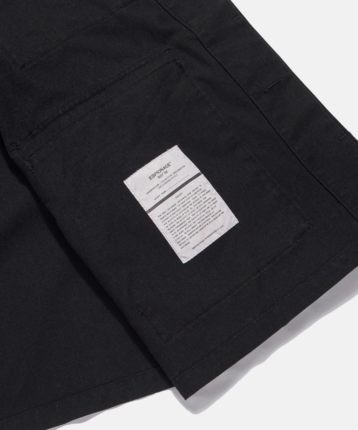 에스피오나지(ESPIONAGE) Draped Nep BDU Army Jacket Black