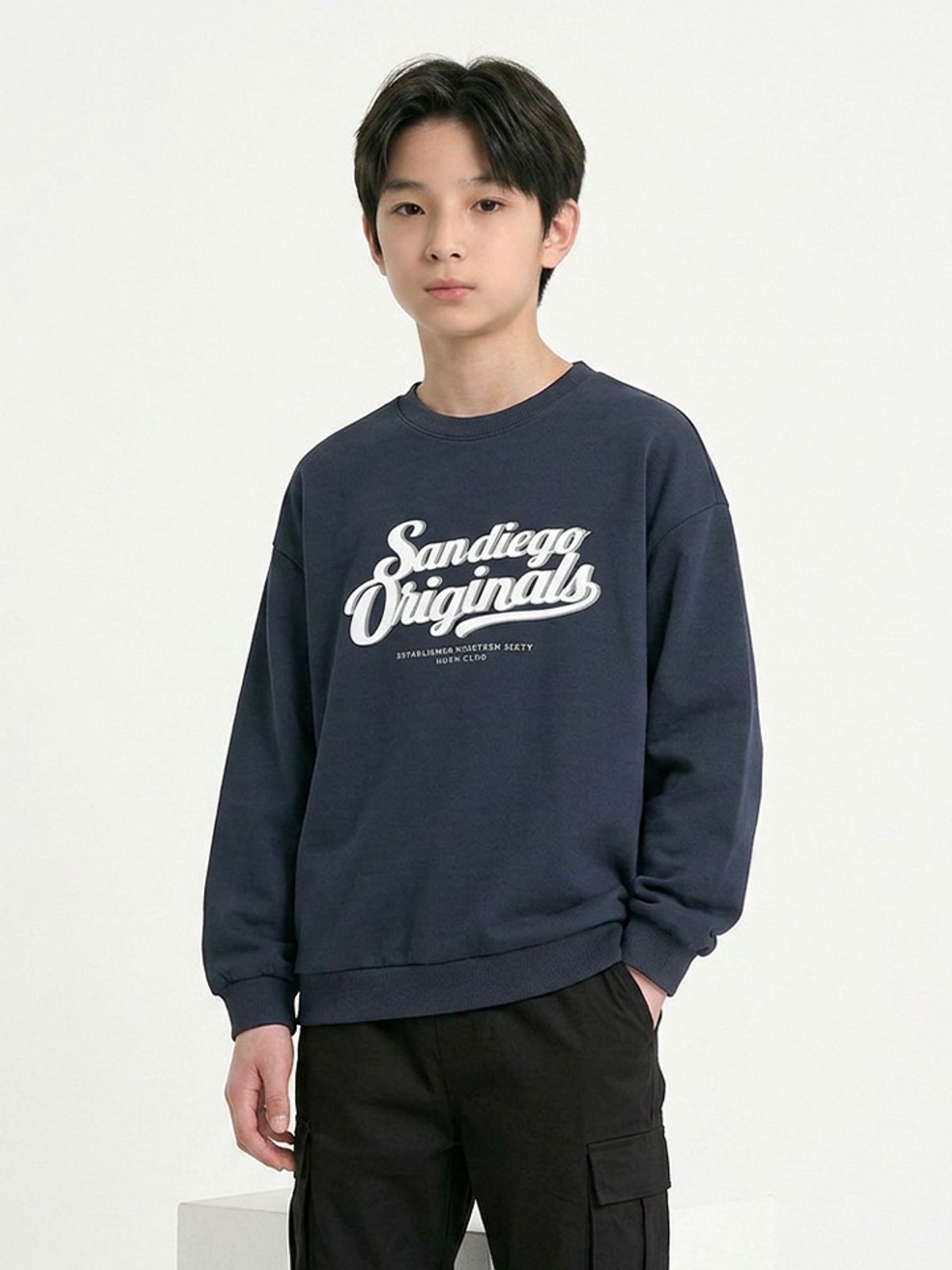 행텐 틴즈(HANGTEN TEENS) 틴즈 더블페이스 헤리티지 맨투맨_097(14580-031-609-09)