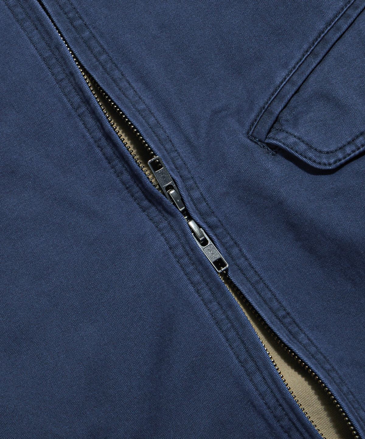 에스피오나지(ESPIONAGE) Washed Cotton Harrington Jacket Dark Blue