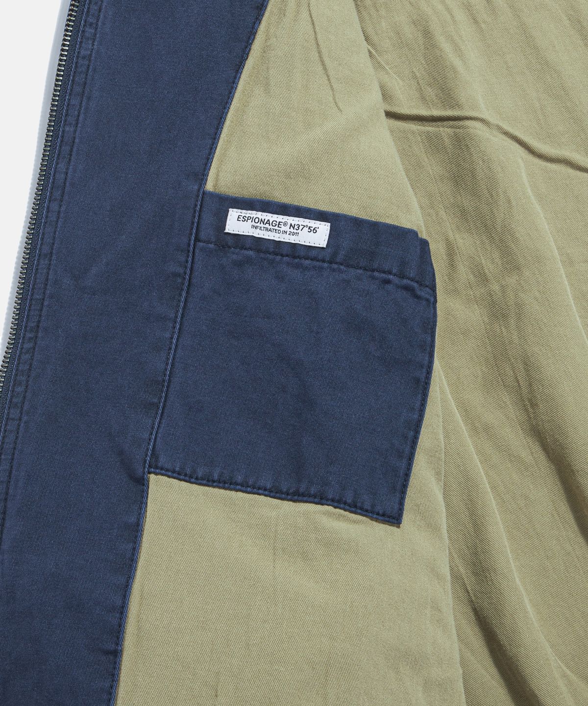 에스피오나지(ESPIONAGE) Washed Cotton Harrington Jacket Dark Blue
