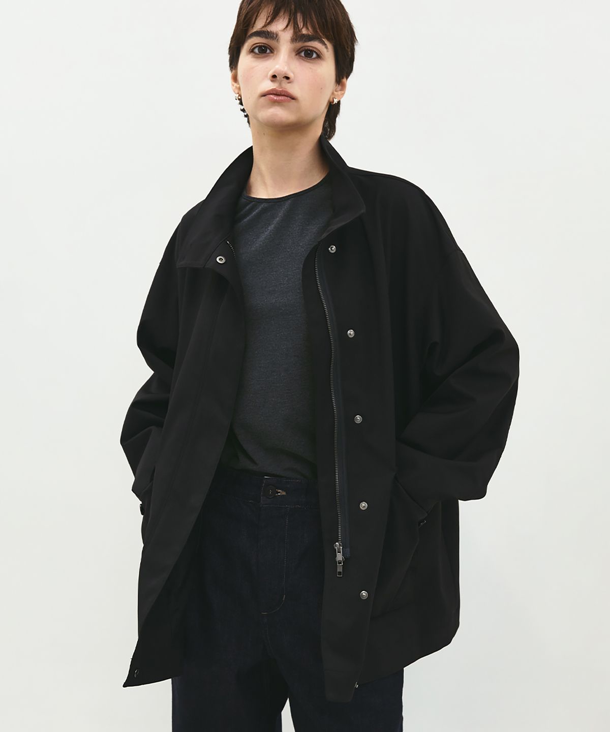 러프사이드 화이트라벨(ROUGH SIDE WHITE LABEL) Blanc Highneck Jumper Crow