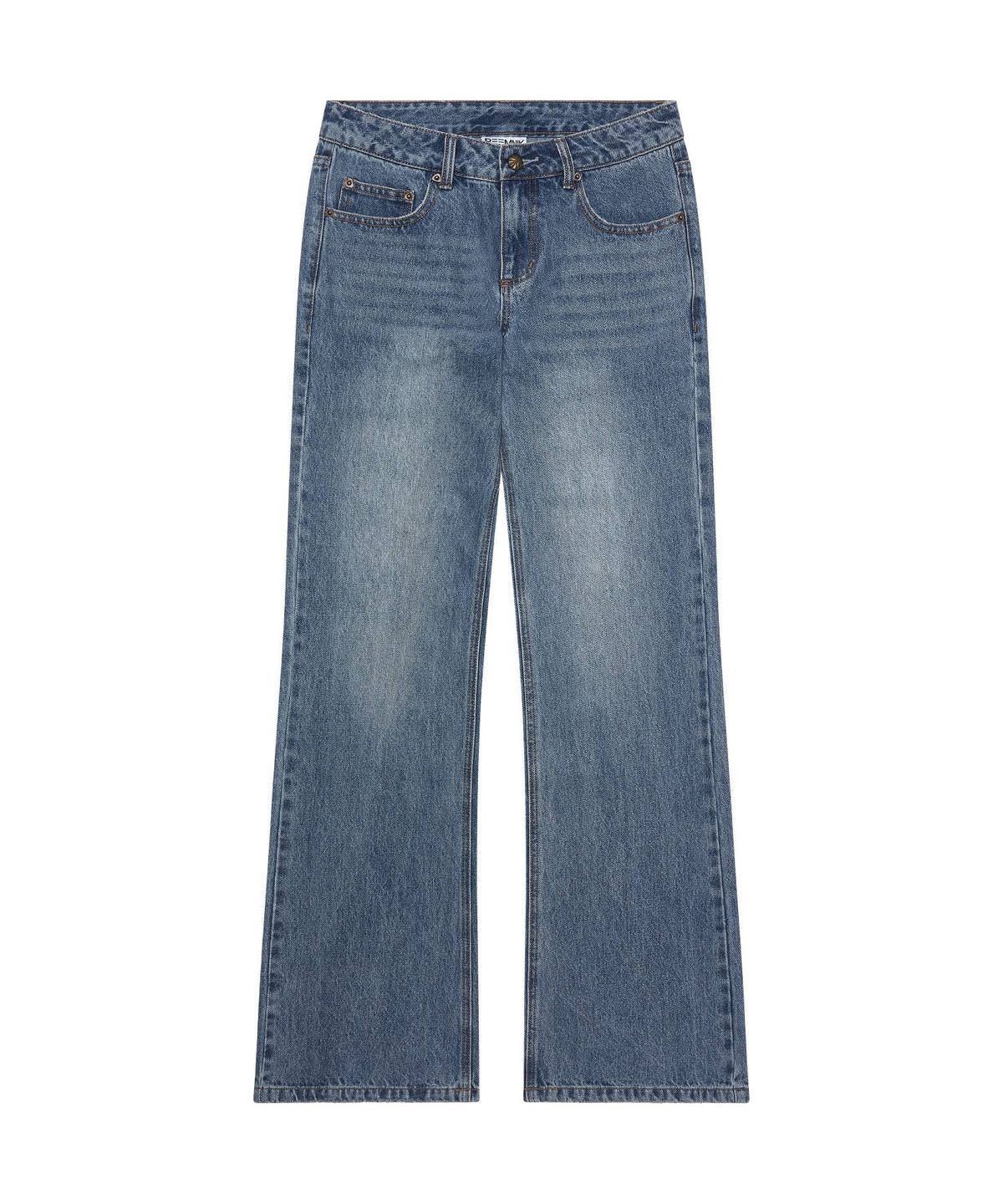 림닉(REEMNIK) RIVETTE VEIN BOOTCUT DENIM PANTS [MID BLUE]