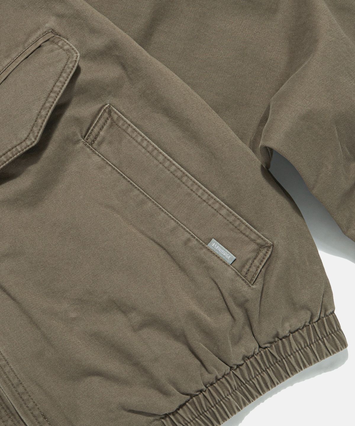 에스피오나지(ESPIONAGE) Washed Cotton Harrington Jacket Mocha