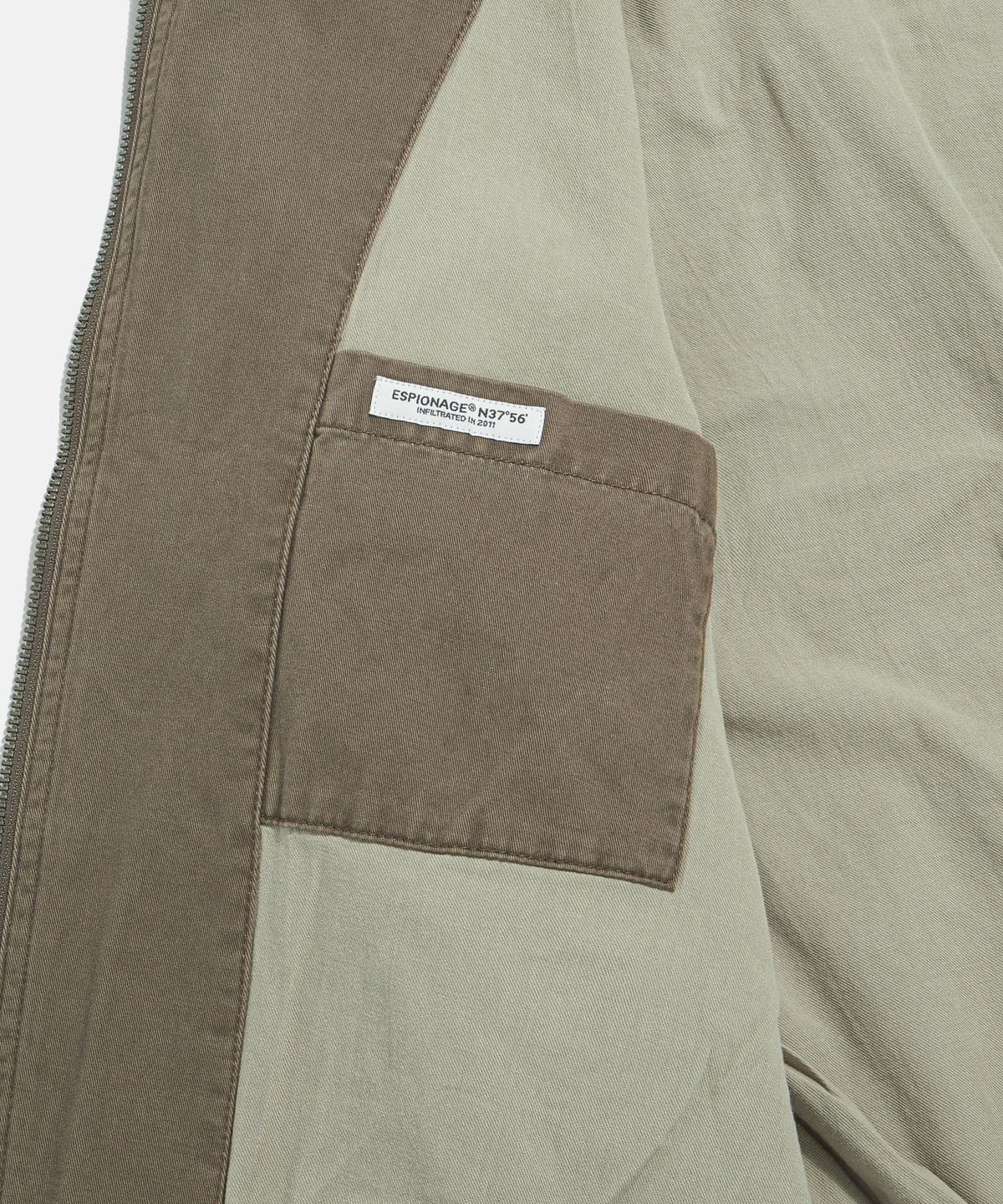 에스피오나지(ESPIONAGE) Washed Cotton Harrington Jacket Mocha