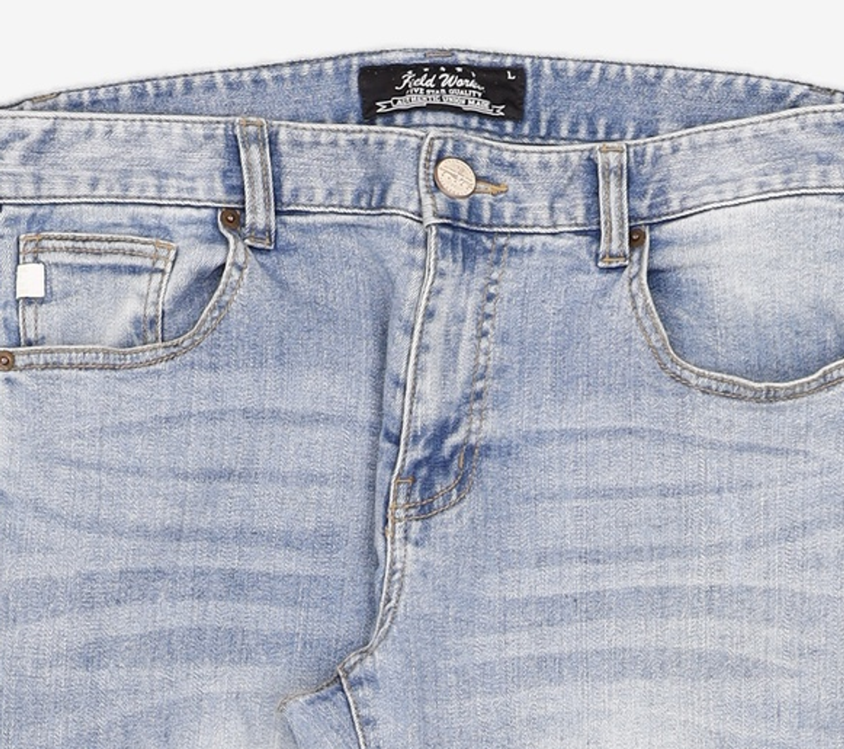 필드워커(FIELDWORKER) 롤업구제슬림핏데님 ROLL-UP DAMAGE DENIM L