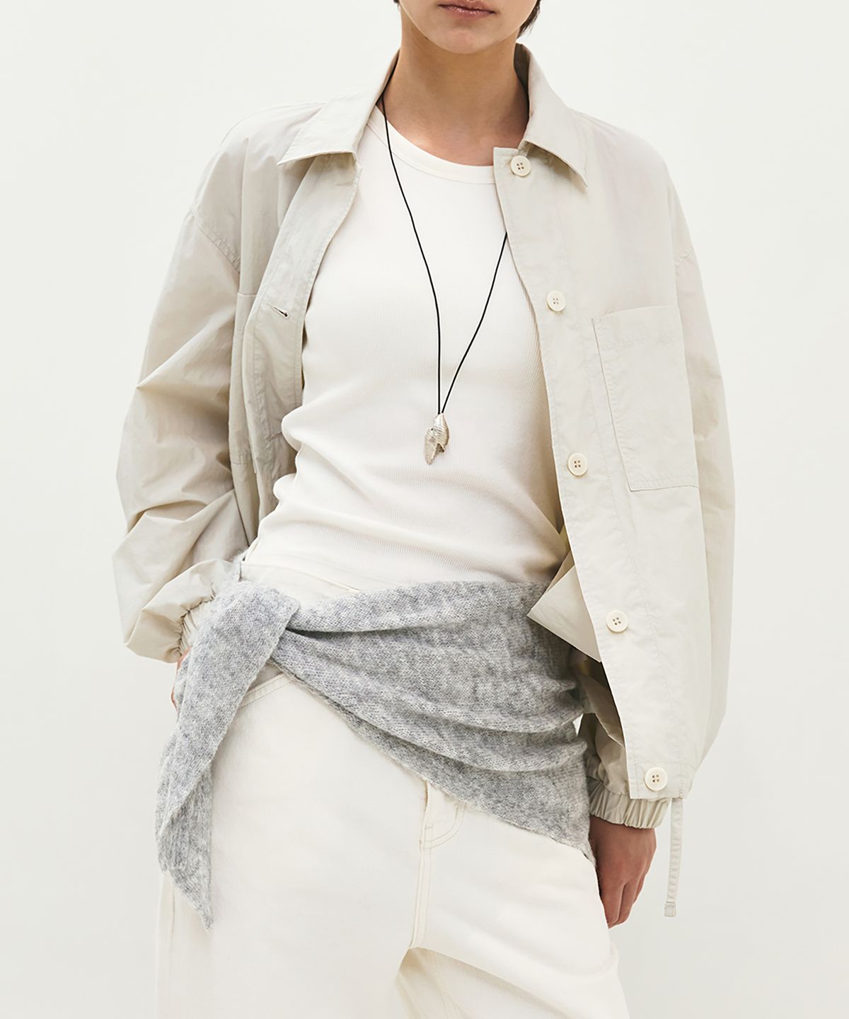 러프사이드 화이트라벨(ROUGH SIDE WHITE LABEL) Hairy Shawl Scarf M.Grey