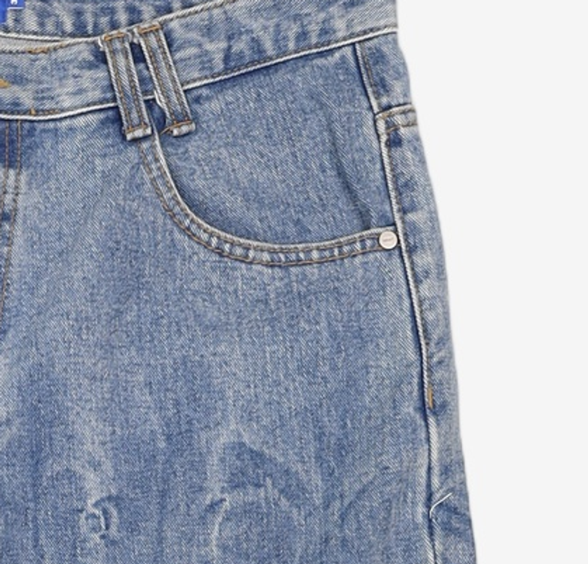 데케트(DECET) Mid Rise Wide Jeans DCPT027BlueCenter 32