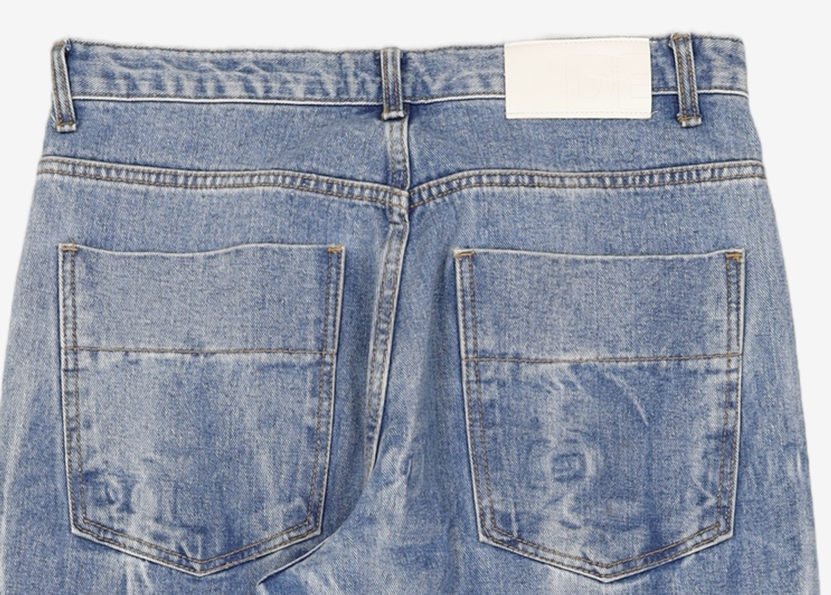 데케트(DECET) Mid Rise Wide Jeans DCPT027BlueCenter 32