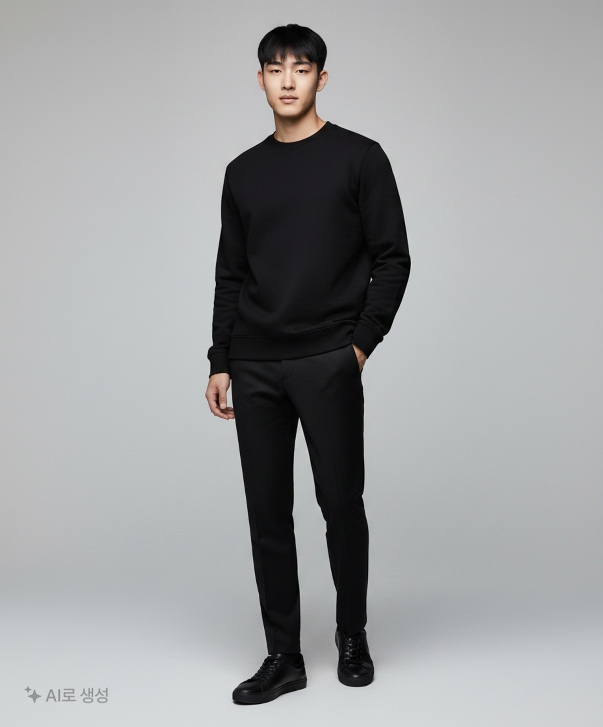 무신사 스탠다드(MUSINSA STANDARD) 스웨트셔츠 [블랙] L