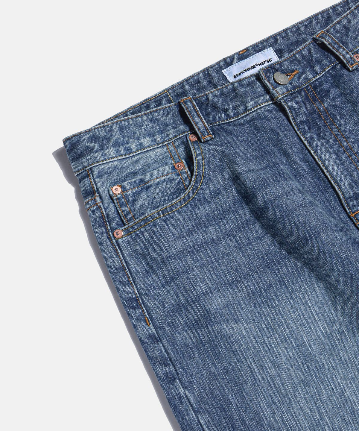에스피오나지(ESPIONAGE) Selvedge (Straight) Denim Pants Faded Indigo
