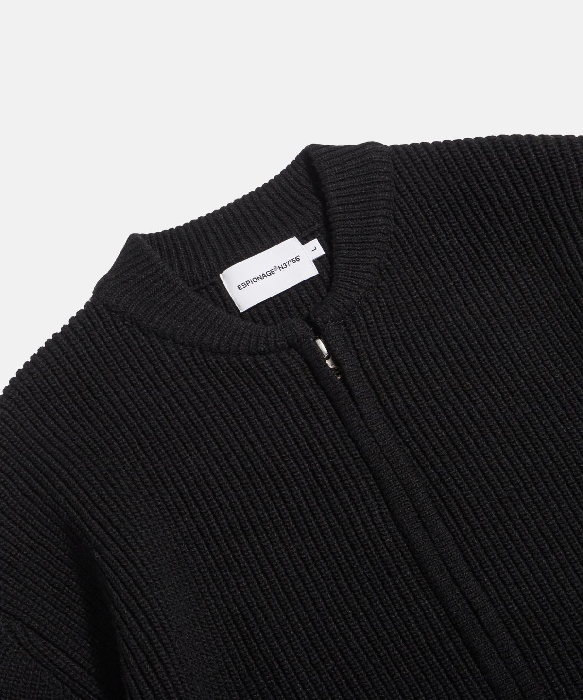 에스피오나지(ESPIONAGE) Miller Heavyweight Zip Knit Jacket Black