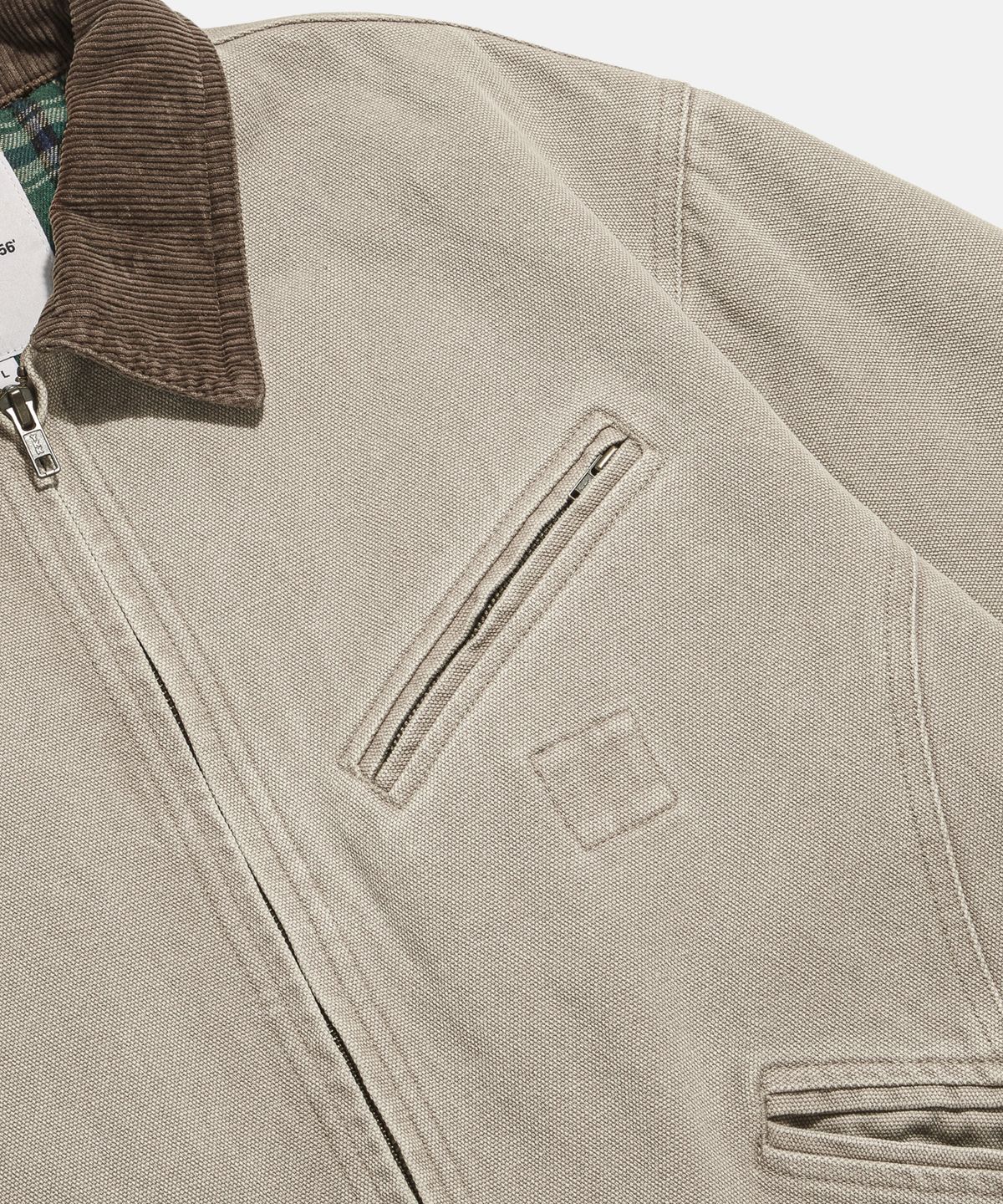 에스피오나지(ESPIONAGE) Washed Canvas Blouson Jacket Stone Beige