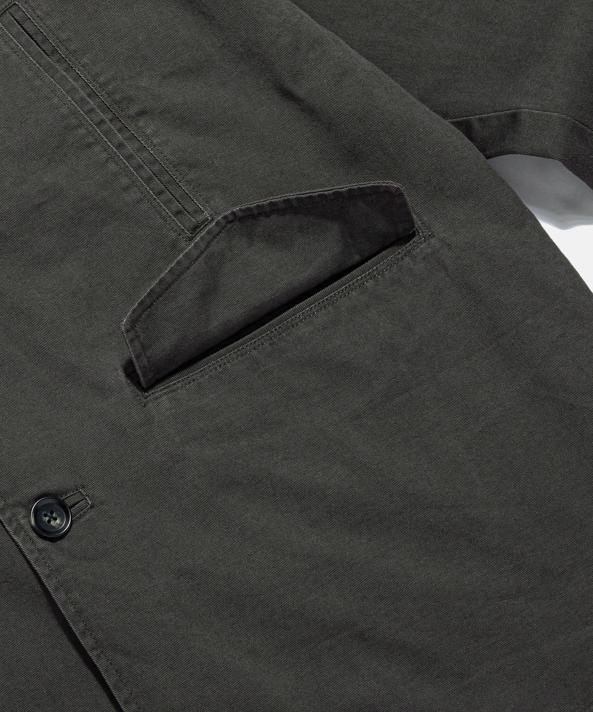 에스피오나지(ESPIONAGE) Washed Cotton Car Coat Dark Grey