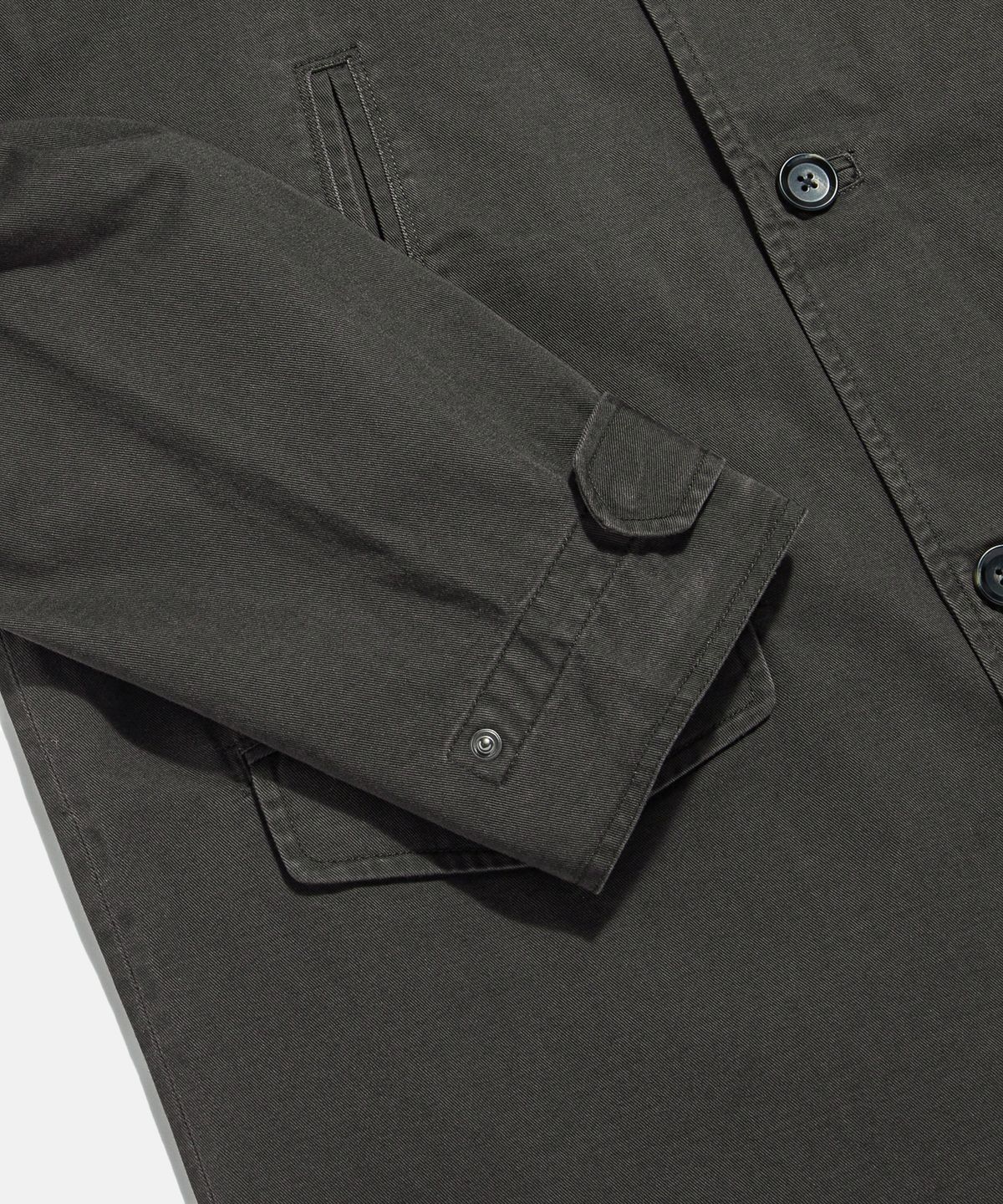 에스피오나지(ESPIONAGE) Washed Cotton Car Coat Dark Grey
