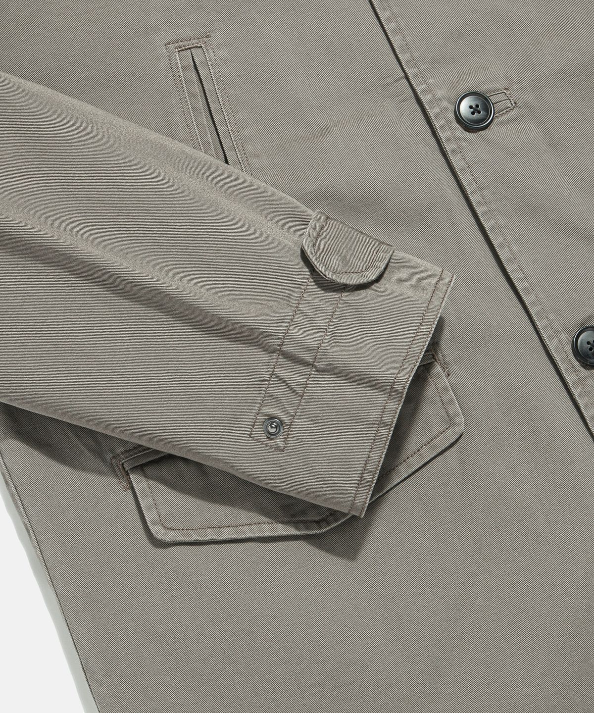 에스피오나지(ESPIONAGE) Washed Cotton Car Coat Dark Beige