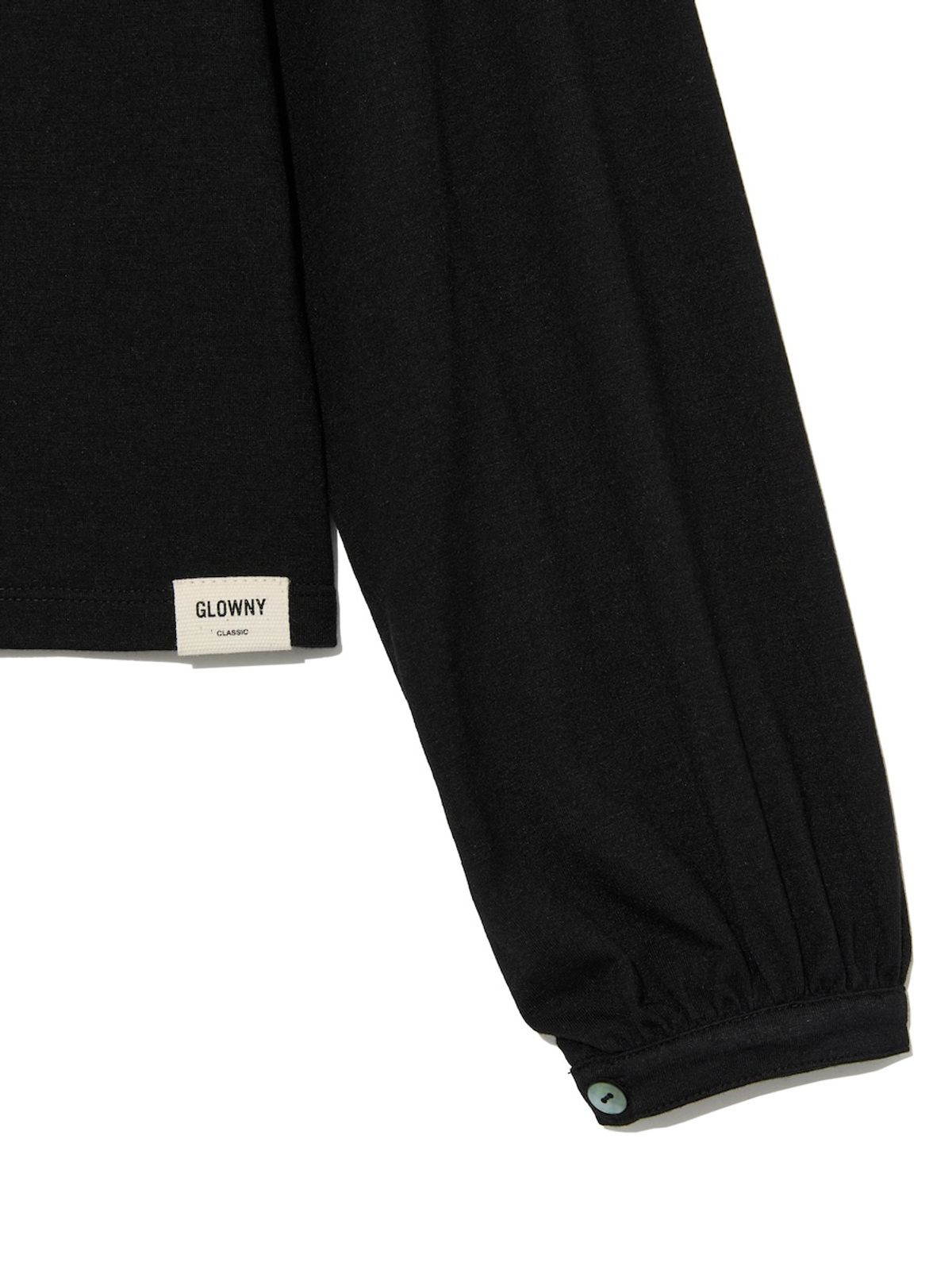 글로니(GLOWNY) G V-COLLAR HENLEY TOP (BLACK)