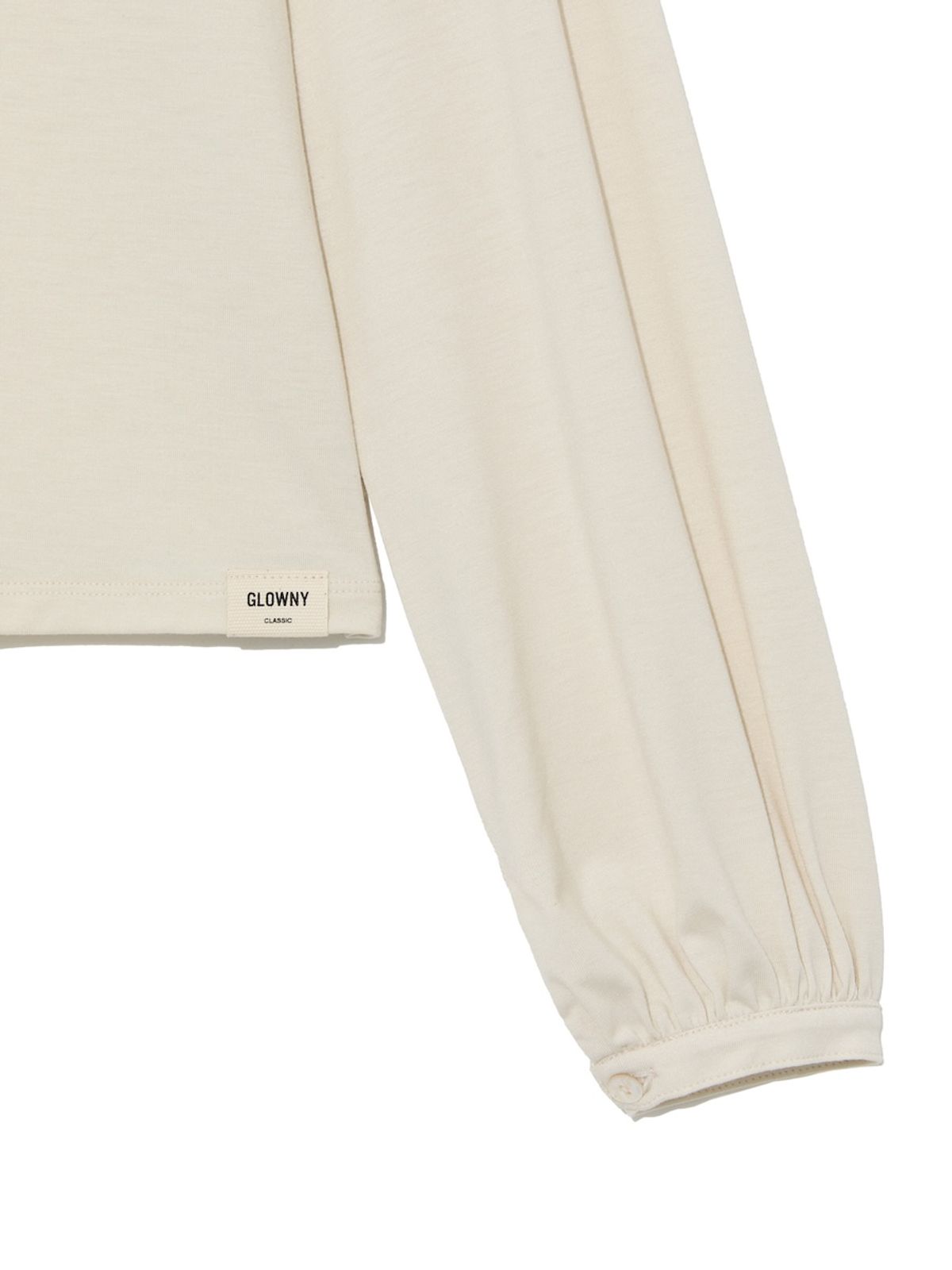 글로니(GLOWNY) G V-COLLAR HENLEY TOP (LIGHT BEIGE)