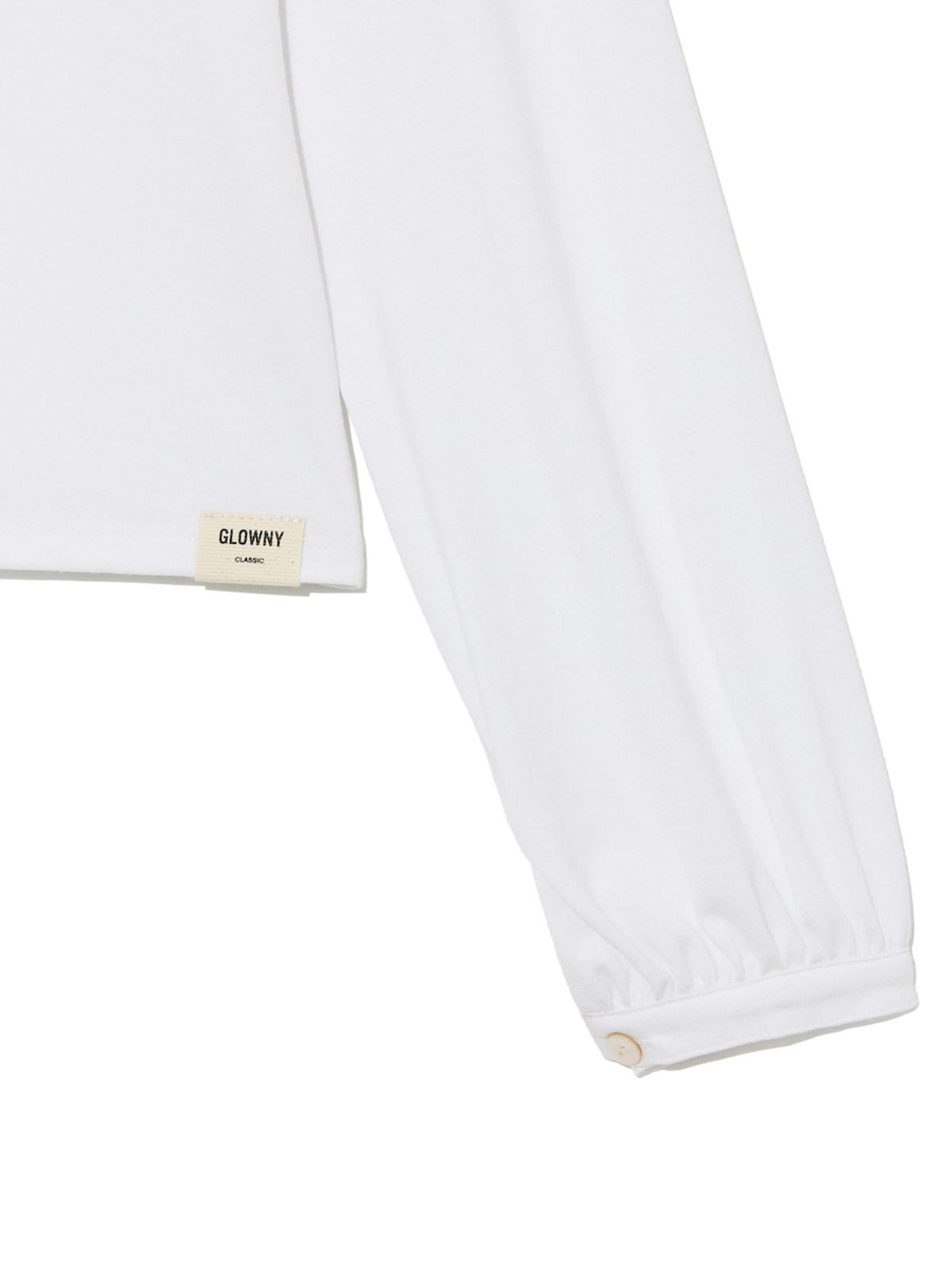 글로니(GLOWNY) G V-COLLAR HENLEY TOP (WHITE)