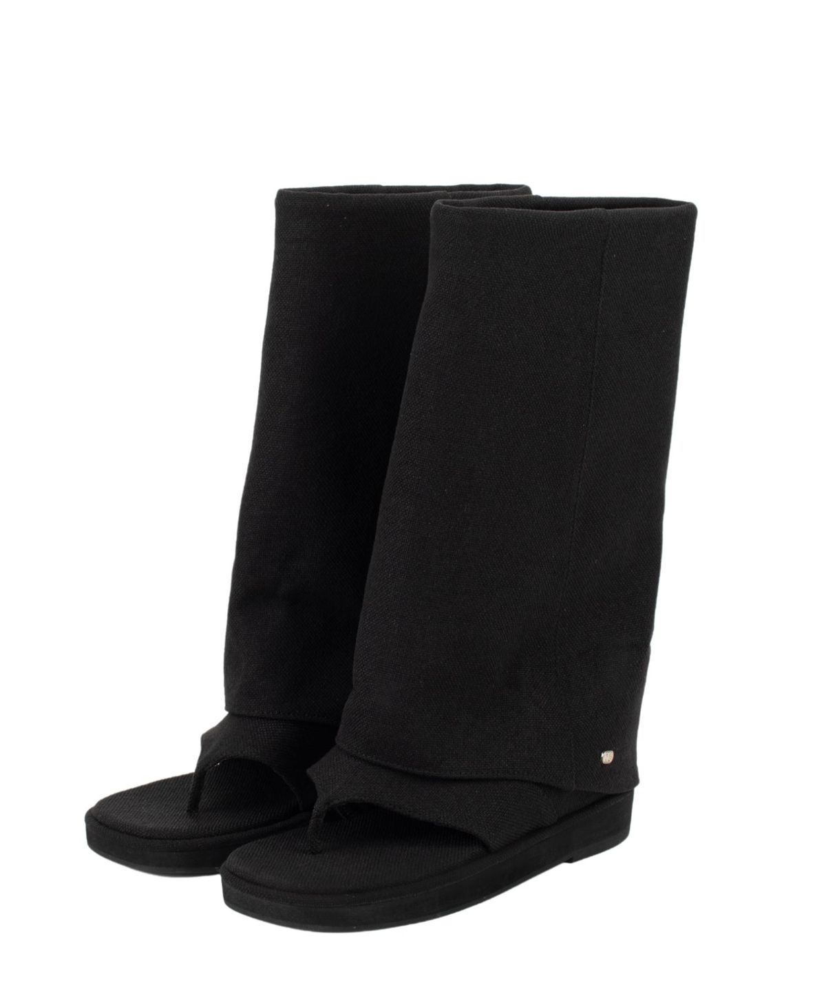 디퍼슈(DIFFERSHOE) 노아르 숏 부츠 6.5CM [린넨 블랙]