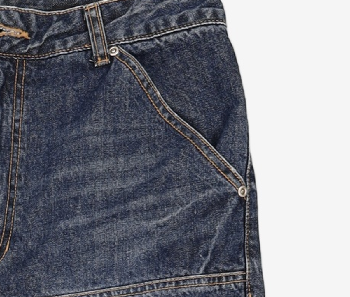 디메이든(DEMADEN) STRAIGHT CUTTING DEEP BLUE DENIM PANTS M