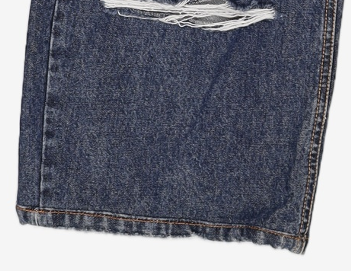 디메이든(DEMADEN) STRAIGHT CUTTING DEEP BLUE DENIM PANTS M