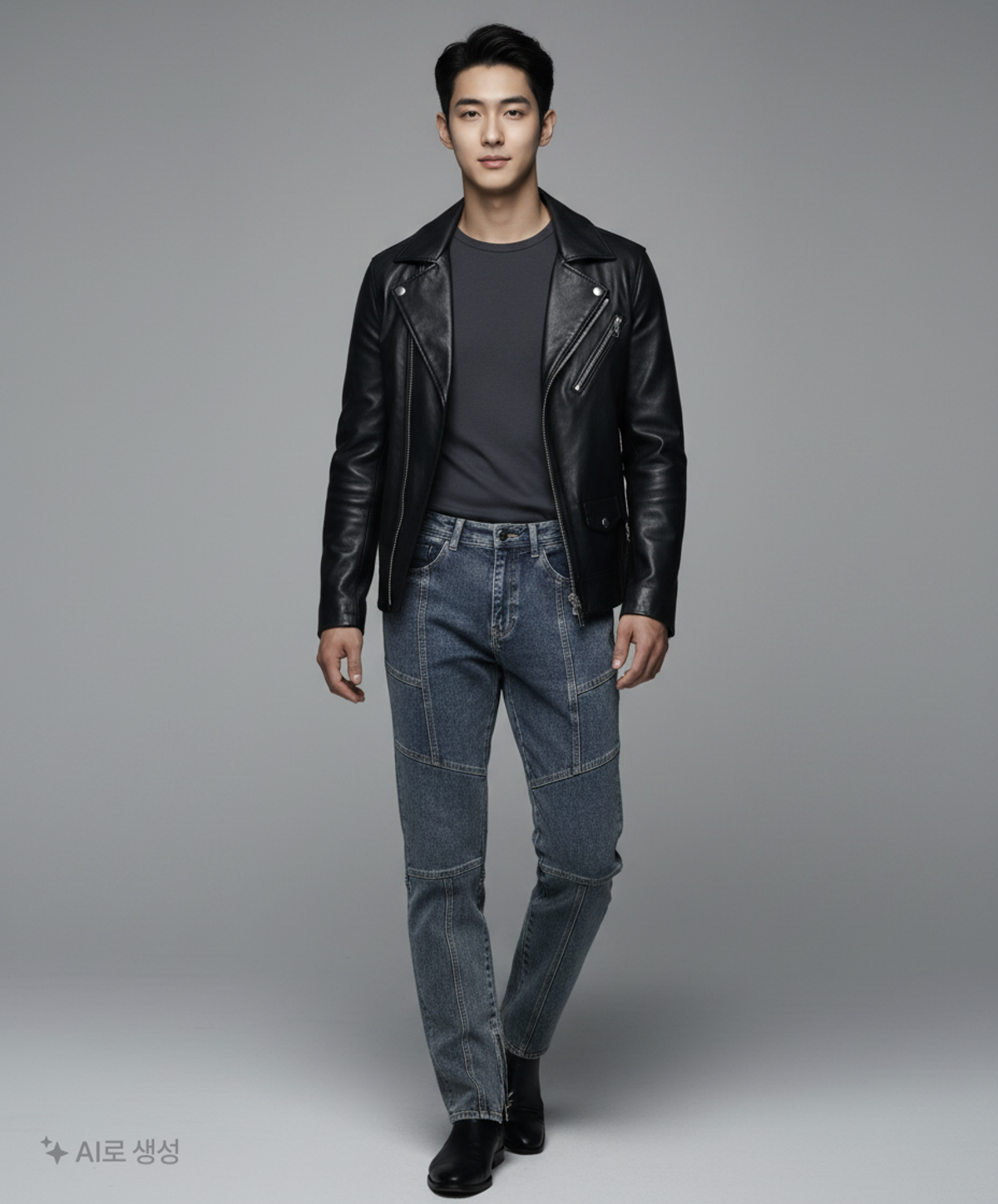 메종미네드(MAISON MINED) BIKER DENIM TROUSERS BLUE 50