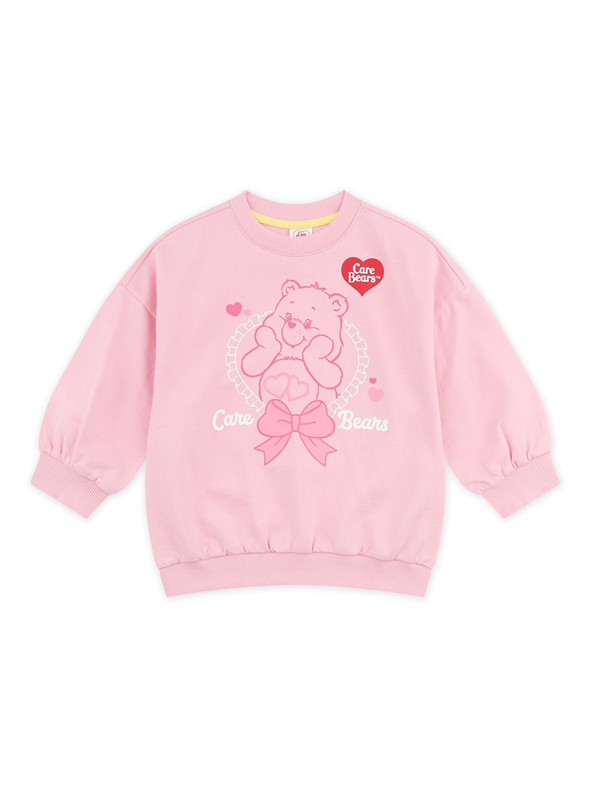 케어베어(CAREBEARS) 큐티리본하트맨투맨조거팬츠상하복