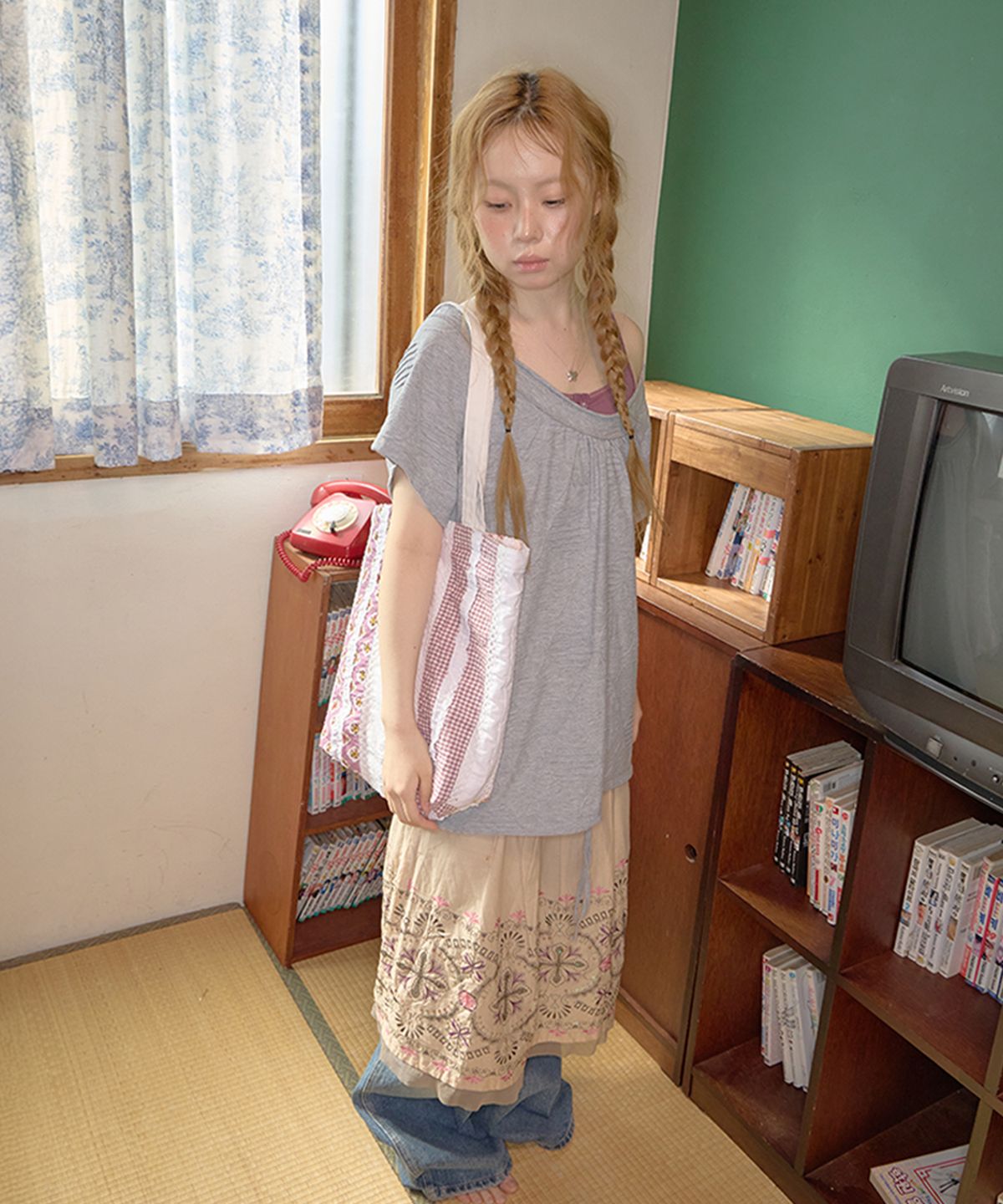 키이비(KIIBI) lace flower bag purple