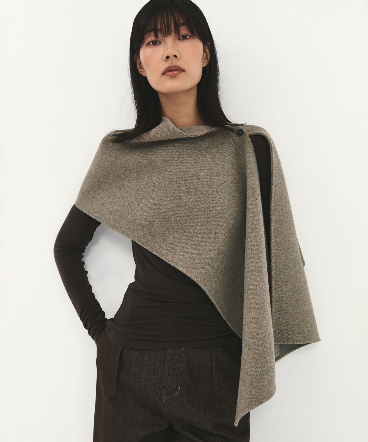 러프사이드 화이트라벨(ROUGH SIDE WHITE LABEL) Noble Wool Muffler Beige
