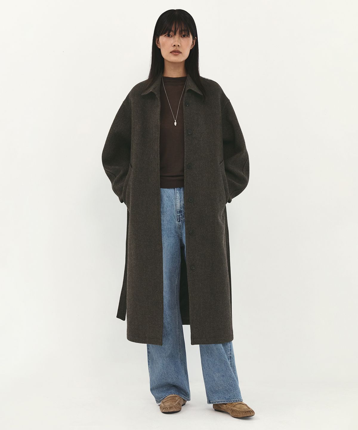 러프사이드 화이트라벨(ROUGH SIDE WHITE LABEL) Noble Coat Dark Brown