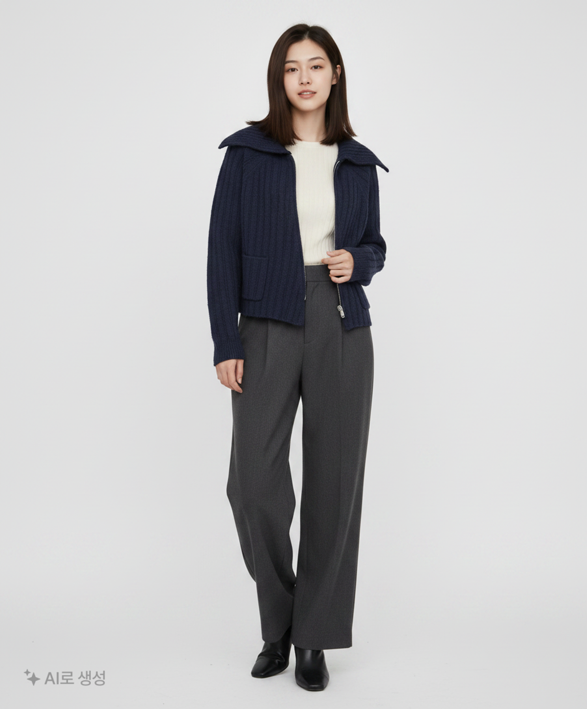 미쏘(MIXXO) 언발란스 집업_MIWCKFV26T M