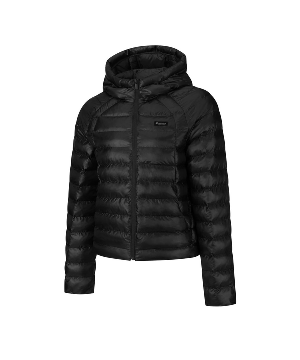 디스커버리 익스페디션(DISCOVERY EXPEDITION) 여성 웰니스 경량 크롭 패딩자켓 (BLACK)