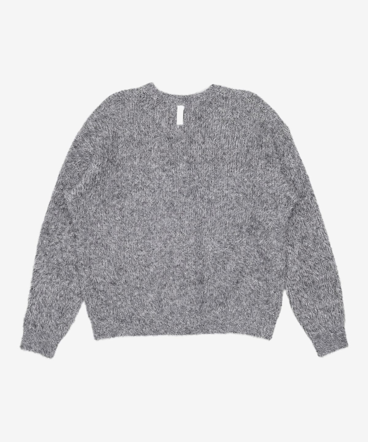 노매뉴얼(NOMANUAL) CROPPED HAIRY KNIT - MELANGE M