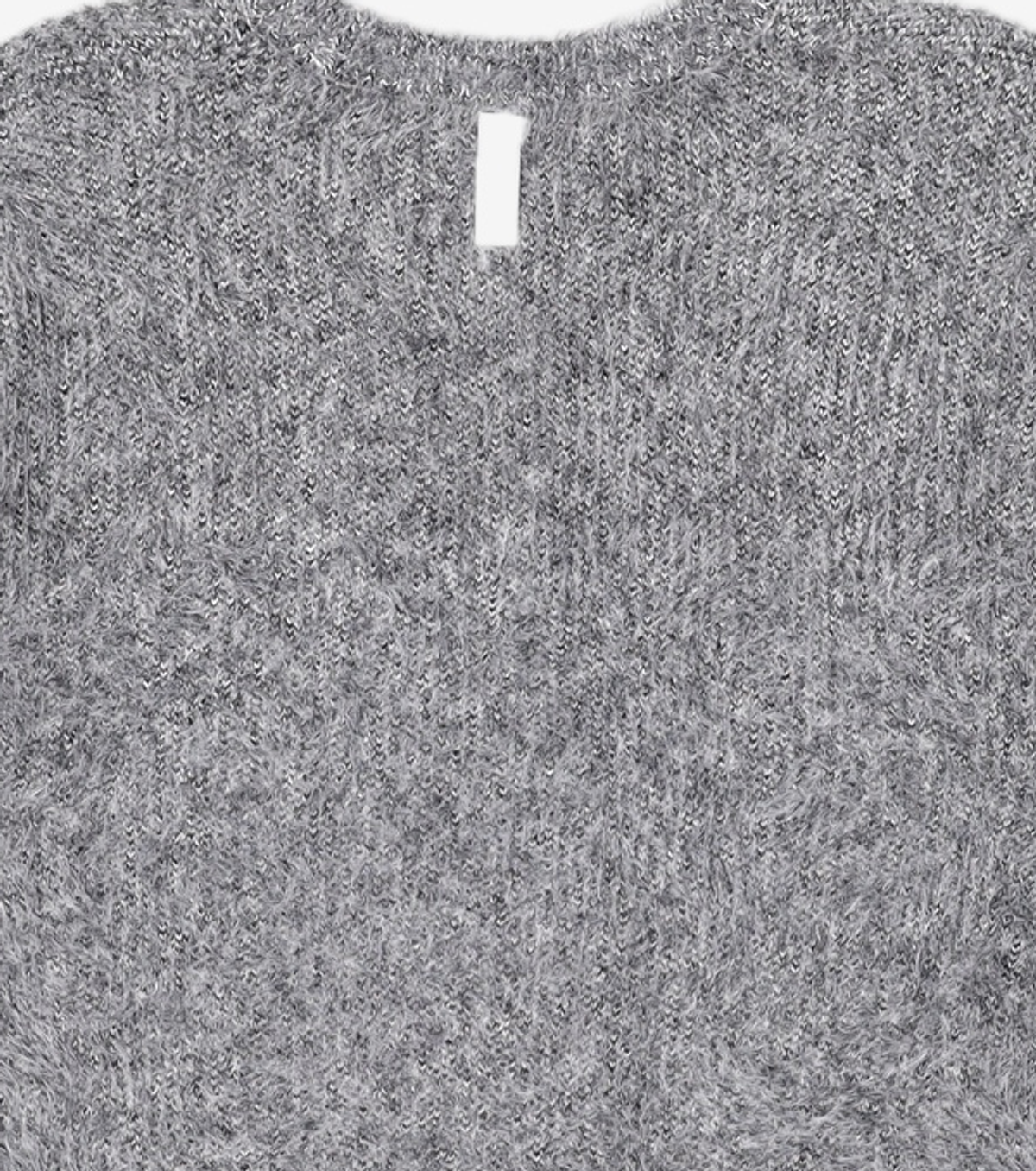 노매뉴얼(NOMANUAL) CROPPED HAIRY KNIT - MELANGE M