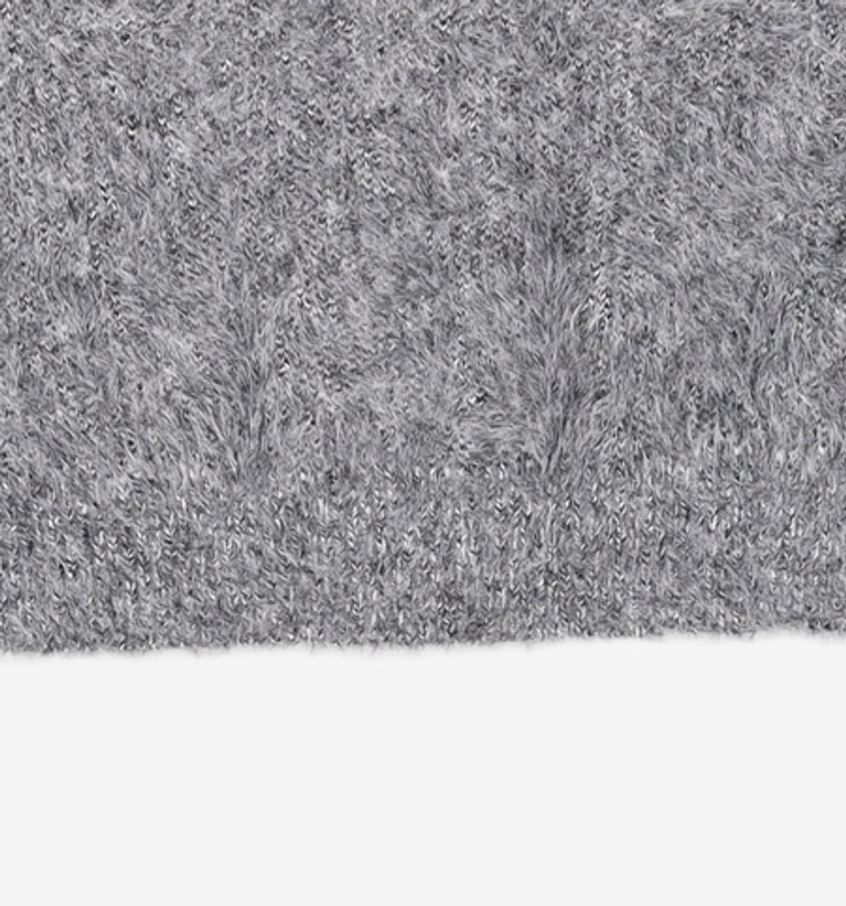 노매뉴얼(NOMANUAL) CROPPED HAIRY KNIT - MELANGE M